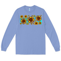 Colony Blue leopard sunflower gemstone Long Sleeve Tee - JahusDesignShop
