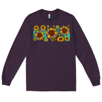 Plum leopard sunflower gemstone Long Sleeve Tee - JahusDesignShop