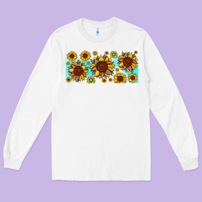 Leopard Sunflower Gemstone Long Sleeve Tee Designed By Jahusdesignshop