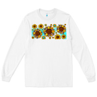 White leopard sunflower gemstone Long Sleeve Tee - JahusDesignShop