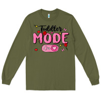 Army Green toddler mode on Long Sleeve Tee - MaliasSmallBusiness