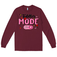 Burgundy toddler mode on Long Sleeve Tee - MaliasSmallBusiness