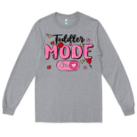 Heather Grey toddler mode on Long Sleeve Tee - MaliasSmallBusiness