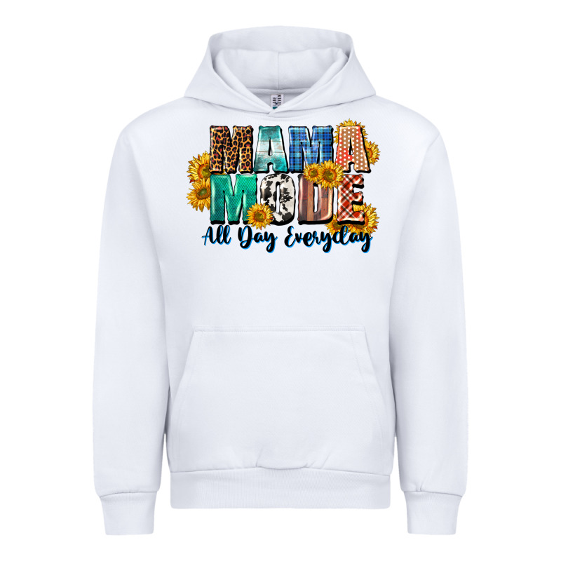 Mama Mode All Day Everyday  Mother's Day Urban Hoodie by CowGirlArtShop | Teevron