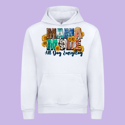 Mama Mode All Day Everyday  Mother's Day Urban Hoodie Designed By Cowgirlartshop
