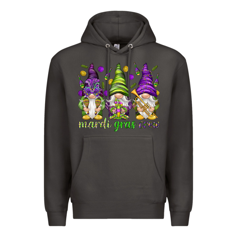 Mardi Gras Crew With Gnomes Premium Hoodie by NancyCooperArtShop | Teevron