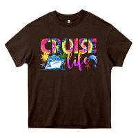 Chocolate Brown cruise life Heavy Core Tee - texasbilliewilder