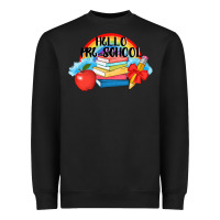 Black Hello Pre School Heavyweight Sweatshirt - AdoDesignShop
