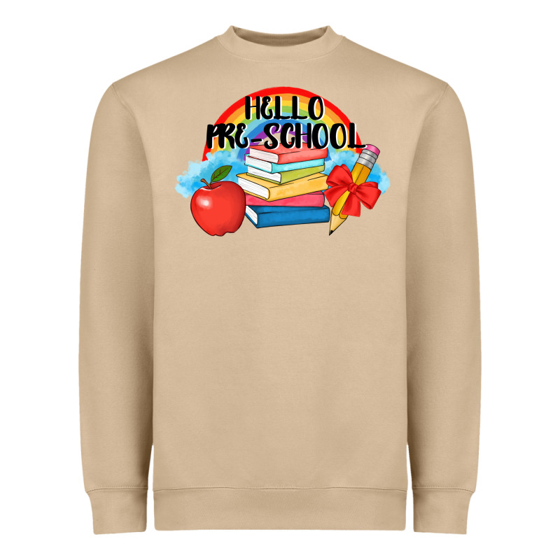 Hello Pre School Heavyweight Sweatshirt by AdoDesignShop | Teevron