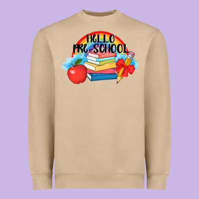 Hello Pre School Heavyweight Sweatshirt Designed By Adodesignshop