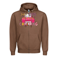 Chestnut just a girl who loves crafting Zipper Hoodie - MaliasSmallBusiness