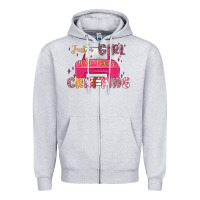 Heather Grey just a girl who loves crafting Zipper Hoodie - MaliasSmallBusiness