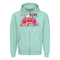 Seafoam just a girl who loves crafting Zipper Hoodie - MaliasSmallBusiness
