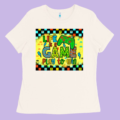 Life Is A Game Play To Win Ladies Tee Designed By Jahusdesignshop
