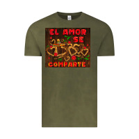 Vintage Olive el amor se comparte with churros Vintage Tee - AdoDesignShop