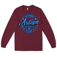 Burgundy autism awareness Long Sleeve Tee - MaliasSmallBusiness
