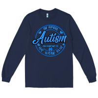 Navy autism awareness Long Sleeve Tee - MaliasSmallBusiness