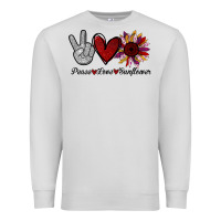Dove Grey peace love sunflower Premium Sweatshirt - Bettercallsaul