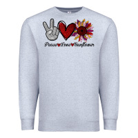 Heather Grey peace love sunflower Premium Sweatshirt - Bettercallsaul