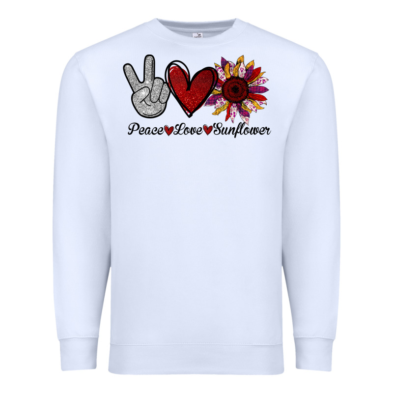 Peace Love Sunflower Premium Sweatshirt by Bettercallsaul | Teevron