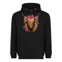 Black Highland cow Heavyweight Hoodie - Bettercallsaul