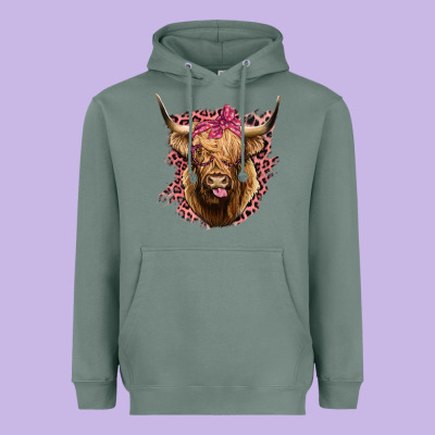 Highland Cow Heavyweight Hoodie Designed By Bettercallsaul