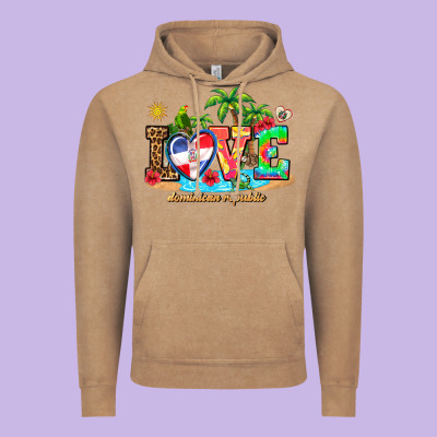 Love Dominican Republic Vintage Hoodie Designed By Adodesignshop