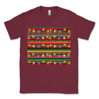 Burgundy Christmas lights serape Classic Tee - BarkalooDesign