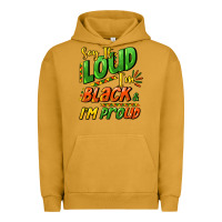 Pigment Peanut Butter Say it loud i'm black and i'm proud Urban Hoodie - HowdyJamesFarm