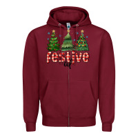 Burgundy festive af Zipper Hoodie - MaliasSmallBusiness