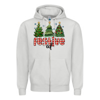 Dove Grey festive af Zipper Hoodie - MaliasSmallBusiness