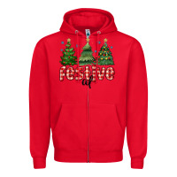 Red festive af Zipper Hoodie - MaliasSmallBusiness