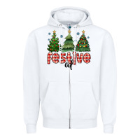White festive af Zipper Hoodie - MaliasSmallBusiness