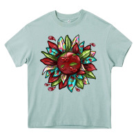Arona Cherry sunflower Heavy Core Tee - texasbilliewilder