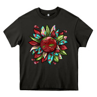 Asphalt Cherry sunflower Heavy Core Tee - texasbilliewilder