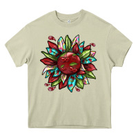 Mossy Cherry sunflower Heavy Core Tee - texasbilliewilder
