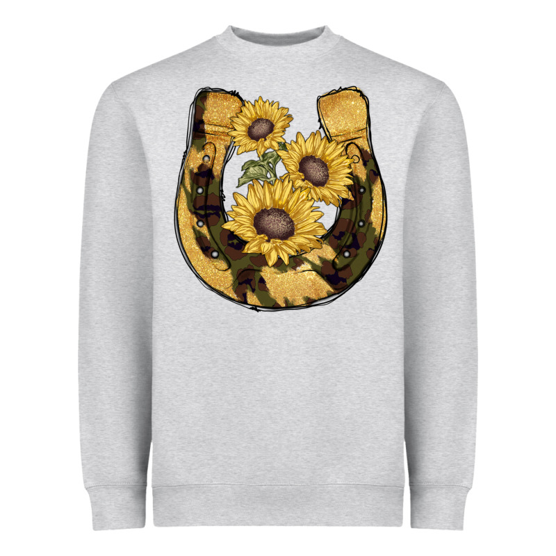 Horseshoe Sunflower Camouflage Heavyweight Sweatshirt by AdoDesignShop | Teevron