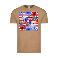 Vintage Coffee patriotic usa flag and sunflower Vintage Tee - BundleAndBundleShop