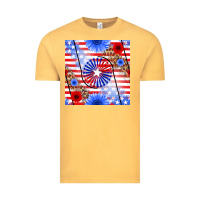 Vintage Mustard patriotic usa flag and sunflower Vintage Tee - BundleAndBundleShop
