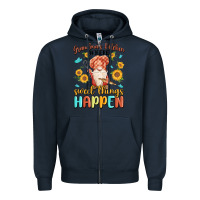 Navy grandma's kitchen where sweet things happen Zipper Hoodie - MaliasSmallBusiness
