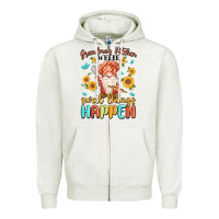 Oatmeal Heather grandma's kitchen where sweet things happen Zipper Hoodie - MaliasSmallBusiness