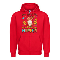 Red grandma's kitchen where sweet things happen Zipper Hoodie - MaliasSmallBusiness
