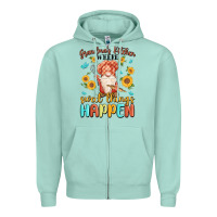 Seafoam grandma's kitchen where sweet things happen Zipper Hoodie - MaliasSmallBusiness