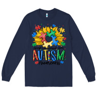 Navy accept understand love awareness Long Sleeve Tee - MaliasSmallBusiness
