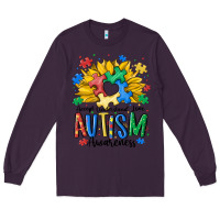Plum accept understand love awareness Long Sleeve Tee - MaliasSmallBusiness