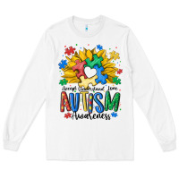 White accept understand love awareness Long Sleeve Tee - MaliasSmallBusiness