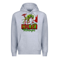 Heather Grey grinch hand nurse manager Premium Hoodie - NancyCooperArtShop