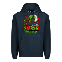 Navy grinch hand nurse manager Premium Hoodie - NancyCooperArtShop