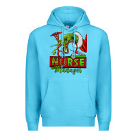 Ocean Blue grinch hand nurse manager Premium Hoodie - NancyCooperArtShop