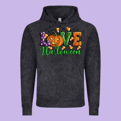 Love Halloween Vintage Hoodie Designed By Artiststas